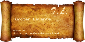 Turczer Levente névjegykártya
